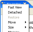 Navigator view menu