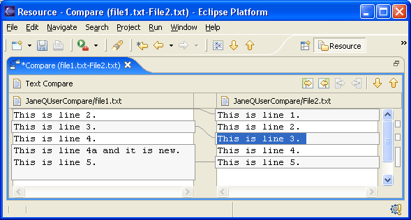 Compare editor