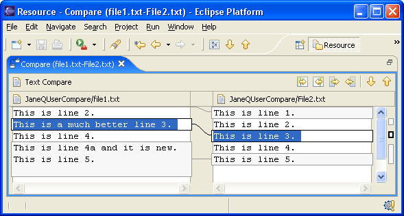 Compare editor