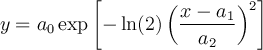 Type in program "info Gaussian" to see the formula.