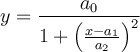 Type in program "info Lorentzian" to see the formula.